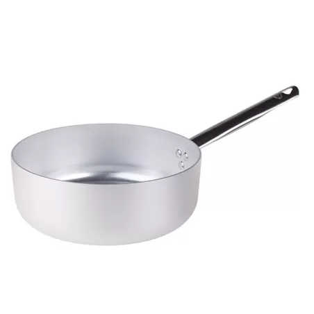 Casseruola bassa in alluminio un manico inox cm. 34 - Agnelli