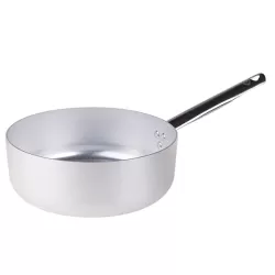 Casseruola bassa in alluminio un manico inox cm. 36 - Agnelli