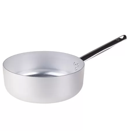 Casseruola bassa in alluminio un manico inox cm. 36 - Agnelli