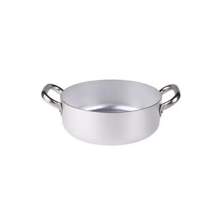 Casseruola bassa in alluminio con maniglie inox cm. 26 - Agnelli