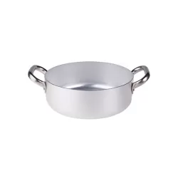 Casseruola bassa in alluminio con maniglie inox cm. 30 - Agnelli