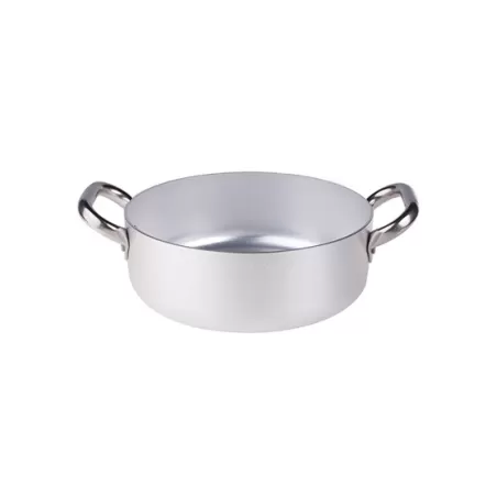 Casseruola bassa in alluminio con maniglie inox cm. 30 - Agnelli
