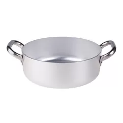 Casseruola bassa in alluminio con maniglie inox cm. 45 - Agnelli