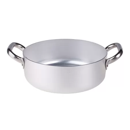 Casseruola bassa in alluminio con maniglie inox cm. 45 - Agnelli