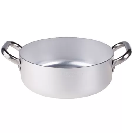 Casseruola bassa in alluminio con maniglie inox cm. 60 - Agnelli