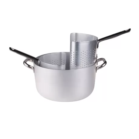 Casseruola in alluminio cm. 34 con due spicchi alti - Agnelli