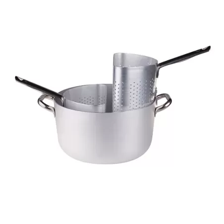 Casseruola in alluminio cm. 34 con due spicchi alti - Agnelli