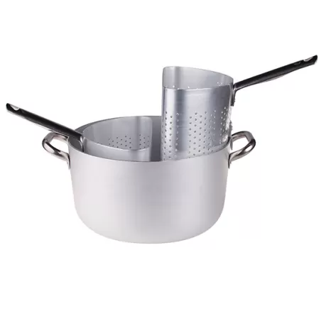 Casseruola in alluminio cm. 38 con due spicchi alti - Agnelli