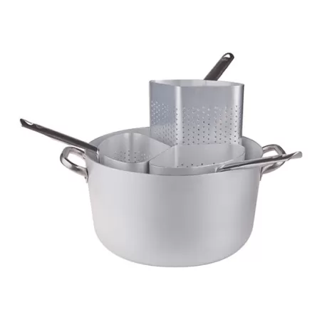 Casseruola in alluminio cm. 34 con tre spicchi alti - Agnelli