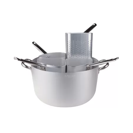 Casseruola in alluminio cm. 36 con quattro spicchi alti - Agnelli