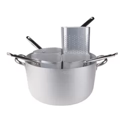 Casseruola in alluminio cm. 40 con quattro spicchi alti - Agnelli