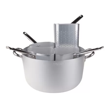 Casseruola in alluminio cm. 40 con quattro spicchi alti - Agnelli