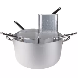 Casseruola in alluminio cm. 50 con quattro spicchi alti - Agnelli
