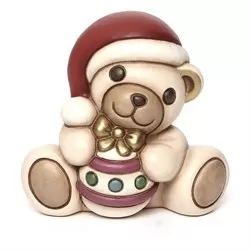 Teddy con palla di Natale + scatola in latta - Thun