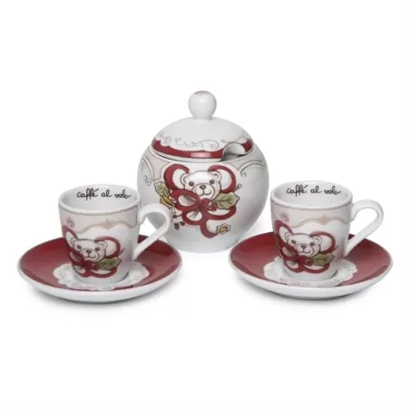 Confezione 2 tazzine espresso + zuccheriera Dolce Natale - Thun