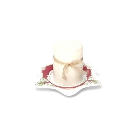 Candela con piattino Stella Dolce Natale - Thun