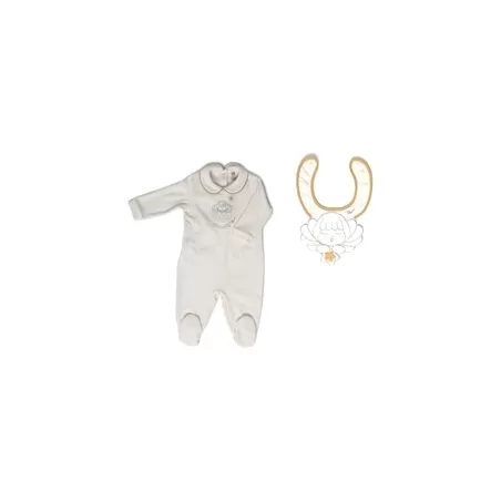 Confezione regalo tutina + bavaglino Angel Neutral - Thun