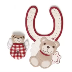 Confezione Teddy Thun Toy (sonaglietto + bavaglino) - Thun