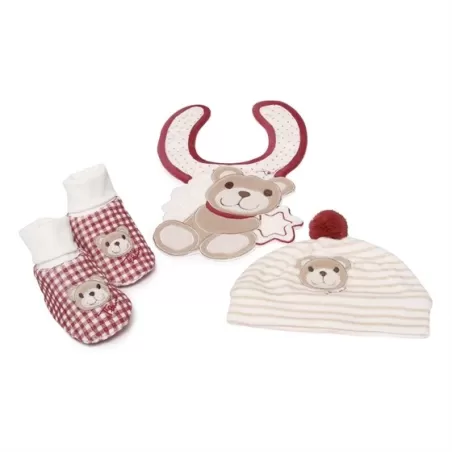 Confezione babbucce + berretto + bavaglino Teddy Thun - Thun