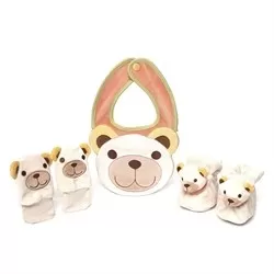 Confezione babbucce, moffole, bavaglino teddy - Thun
