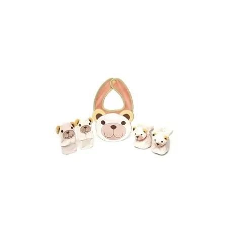 Confezione babbucce, moffole, bavaglino teddy - Thun