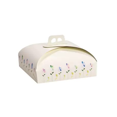 Scatola torta con manico Cm. 38x38x10 H. - Decora