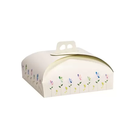 Scatola torta con manico Cm. 38x38x10 H. - Decora