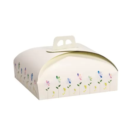 Scatola torta con manico Cm. 43x43x10 H. - Decora