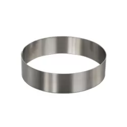 Fascia cerchio inox piena Ø Cm. 14x2 H. - Pavoni