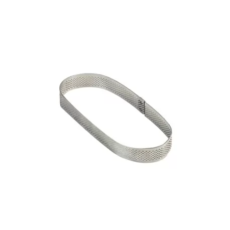 Fascia ovale inox microforata Cm. 6,5x6,5x2 H. - Pavoni