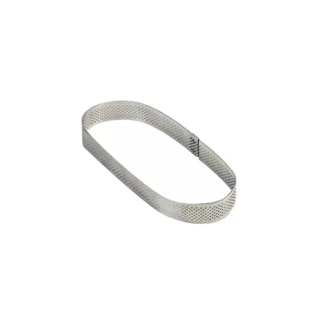 Fascia ovale inox microforata Cm. 6,5x6,5x2 H. - Pavoni