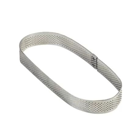 Fascia ovale inox microforata Cm. 9x29x2 H. - Pavoni