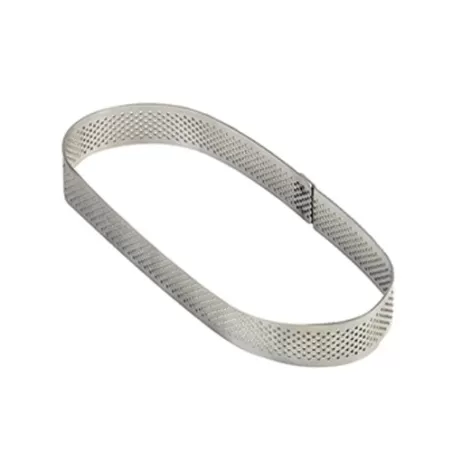 Fascia ovale inox microforata Cm. 9x29x2 H. - Pavoni