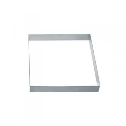 Fascia quadrata inox piena Cm. 12x12x2 H. - Pavoni