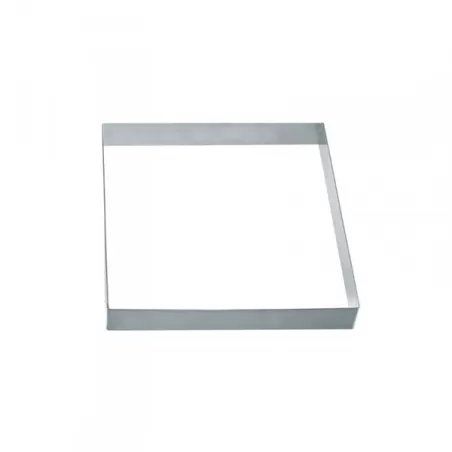 Fascia quadrata inox piena Cm. 12x12x2 H. - Pavoni
