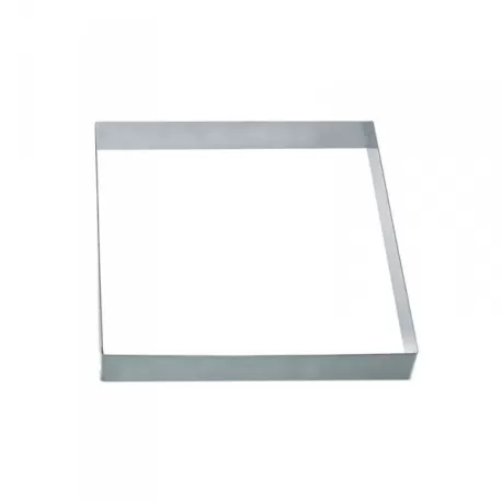 Fascia quadrata inox piena Cm. 14x14x2 H. - Pavoni