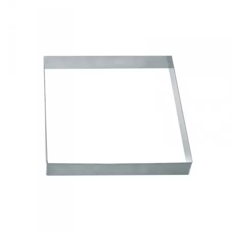 Fascia quadrata inox piena Cm. 14x14x2 H. - Pavoni