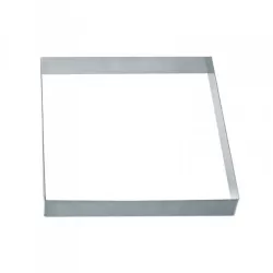 Fascia quadrata inox piena Cm. 16x16x2 H. - Pavoni