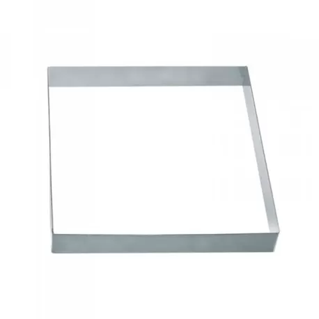 Fascia quadrata inox piena Cm. 16x16x2 H. - Pavoni