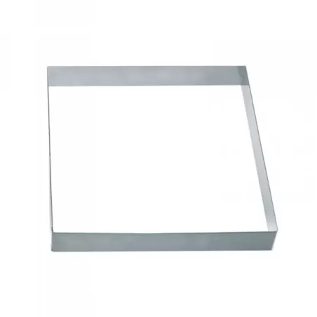 Fascia quadrata inox piena Cm. 16x16x2 H. - Pavoni