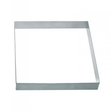 Fascia quadrata inox piena Cm. 18x18x2 H. - Pavoni