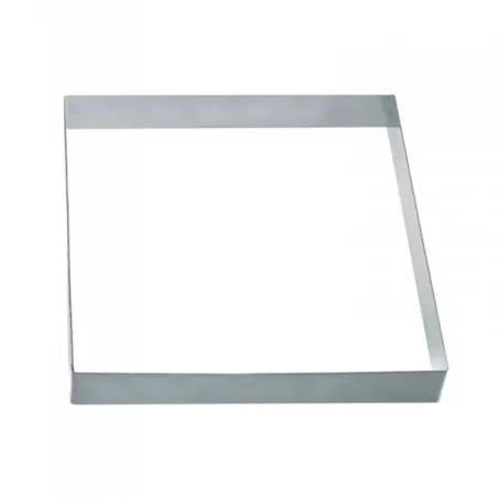 Fascia quadrata inox piena Cm. 18x18x2 H. - Pavoni