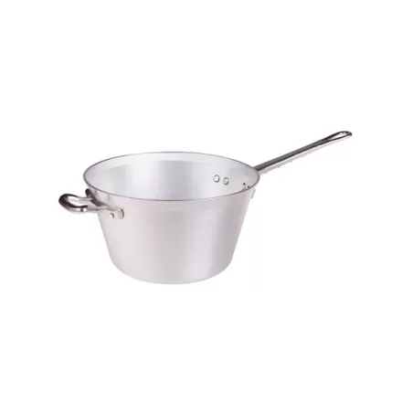Paiolo per polenta in alluminio un manico cm. 24 - Agnelli