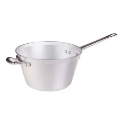 Paiolo per polenta in alluminio un manico cm. 36 - Agnelli