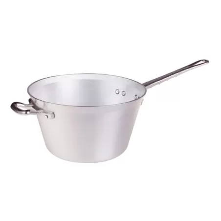 Paiolo per polenta in alluminio un manico cm. 36 - Agnelli