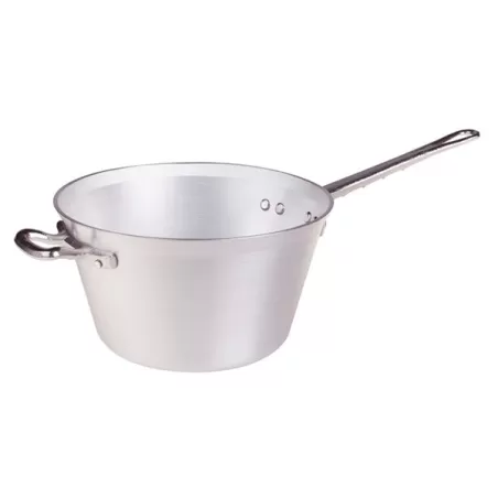 Paiolo per polenta in alluminio un manico cm. 40 - Agnelli