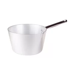 Casseruola conica con becco e manico inox cm. 18 - Agnelli