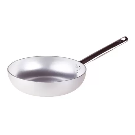Padella svasata alta in alluminio con manico inox cm. 38 - Agnelli