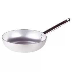 Padella svasata alta in alluminio con manico inox cm. 45 - Agnelli