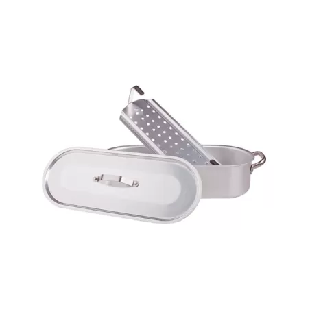 Pesciera con griglia, coperchio e maniglie inox cm. 50x15 - Agnelli
